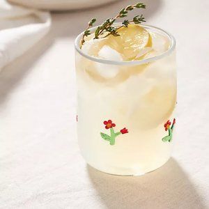 Anthropologie Flower Juice Glass